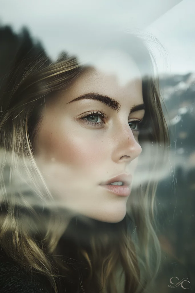 staring thoughtfully out of a window on a quiet reflective afternoon